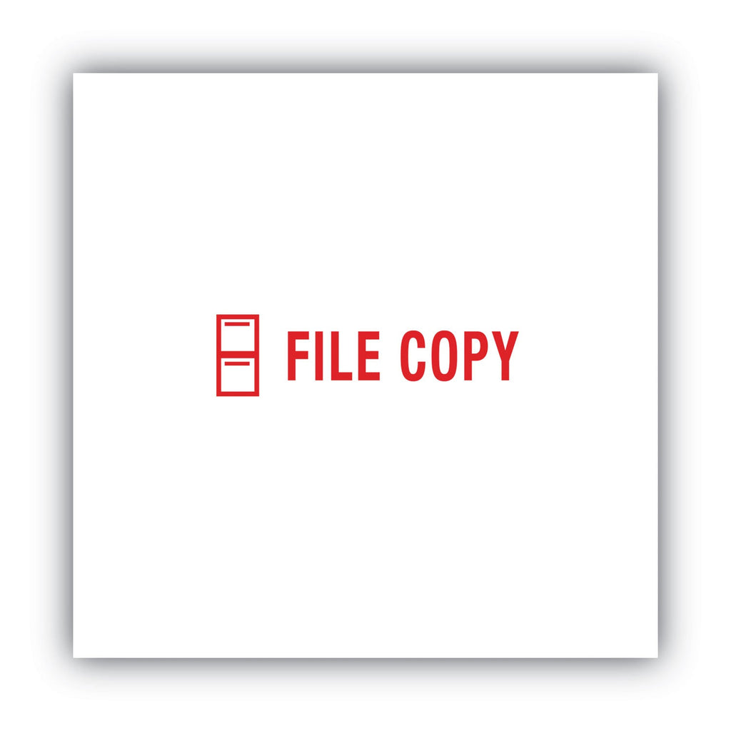 ACCUSTAMP2 Pre-Inked Shutter Stamp, Red, FILE COPY, 1.63 x 0.5