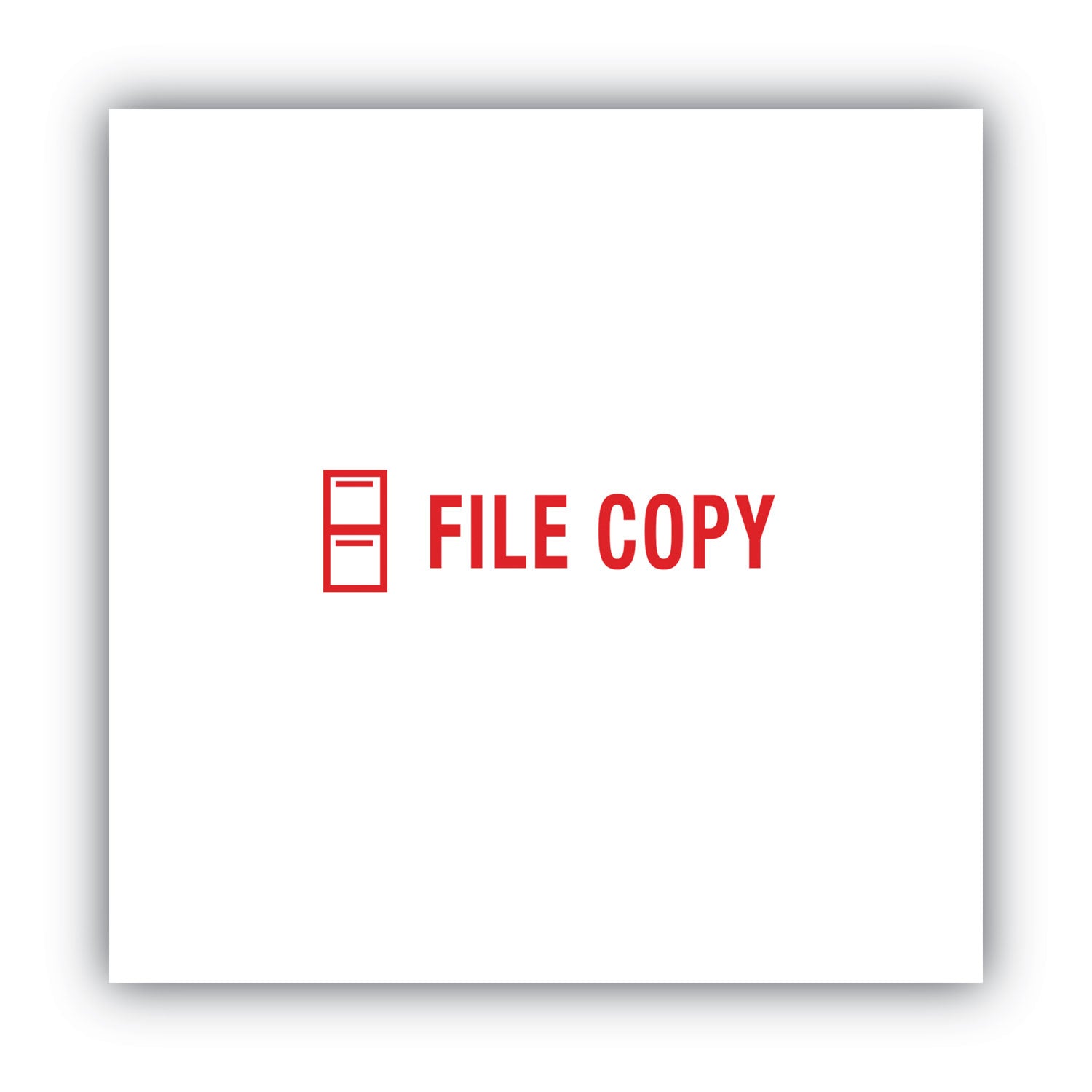 ACCUSTAMP2 Pre-Inked Shutter Stamp, Red, FILE COPY, 1.63 x 0.5