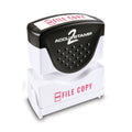 ACCUSTAMP2 Pre-Inked Shutter Stamp, Red, FILE COPY, 1.63 x 0.5
