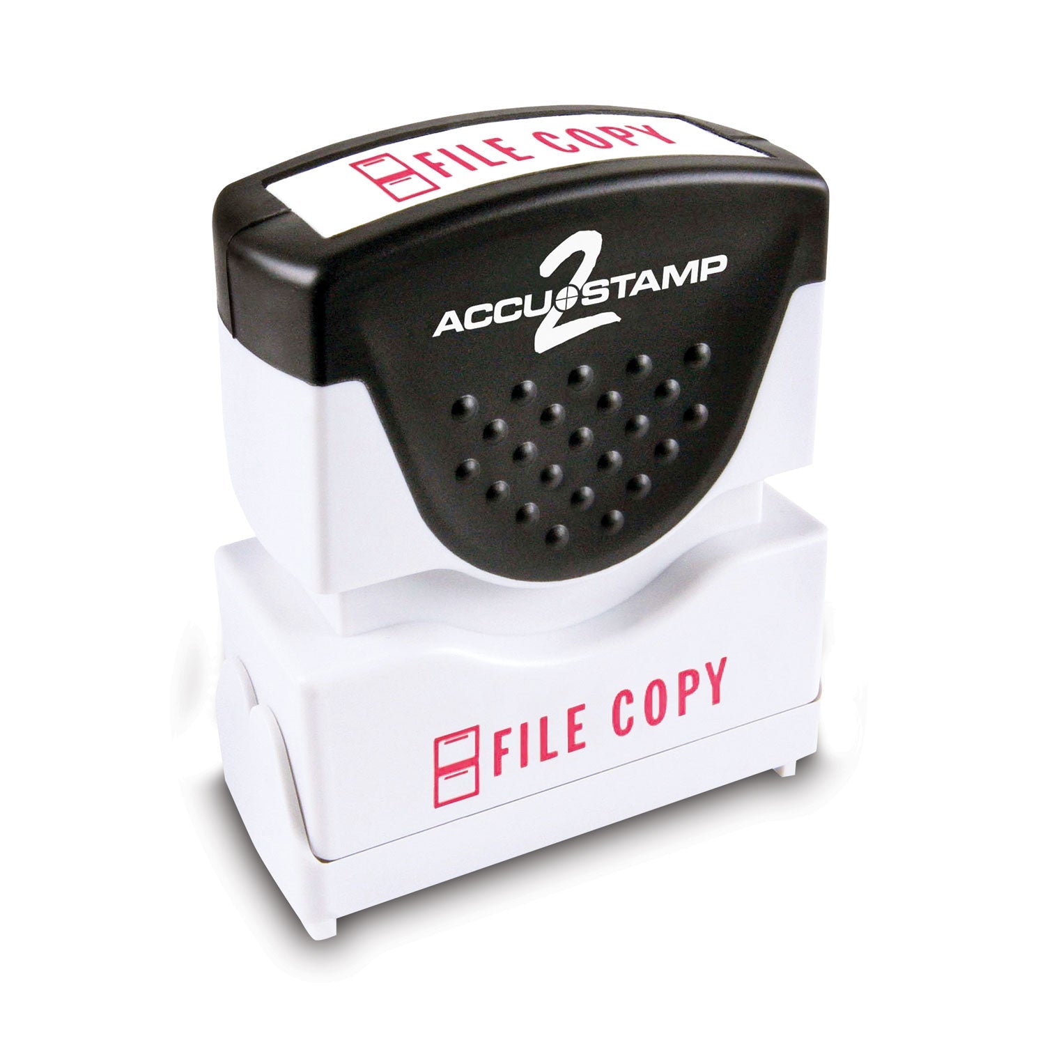 ACCUSTAMP2 Pre-Inked Shutter Stamp, Red, FILE COPY, 1.63 x 0.5