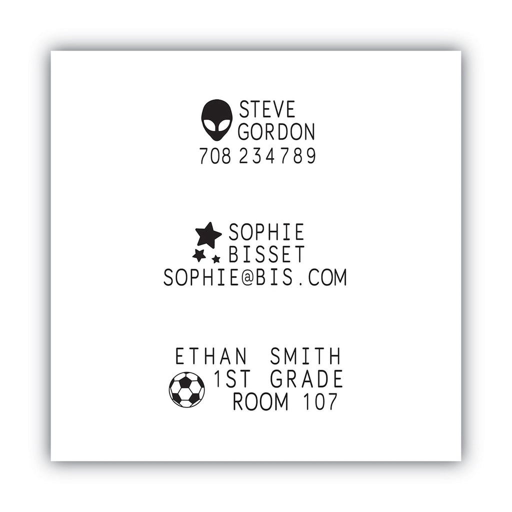 COSCO MINE Textile Stamp, 1.5" x 1.5", Black