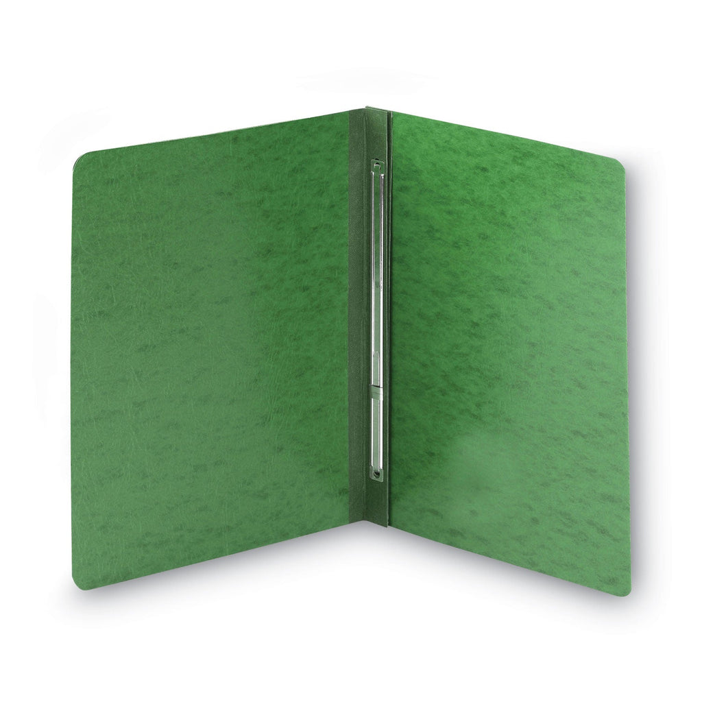 Smead Prong Fastener Premium Pressboard Report Cover, Two-Piece Prong Fastener, 3" Capacity, 8.5 x 11, Green/Green