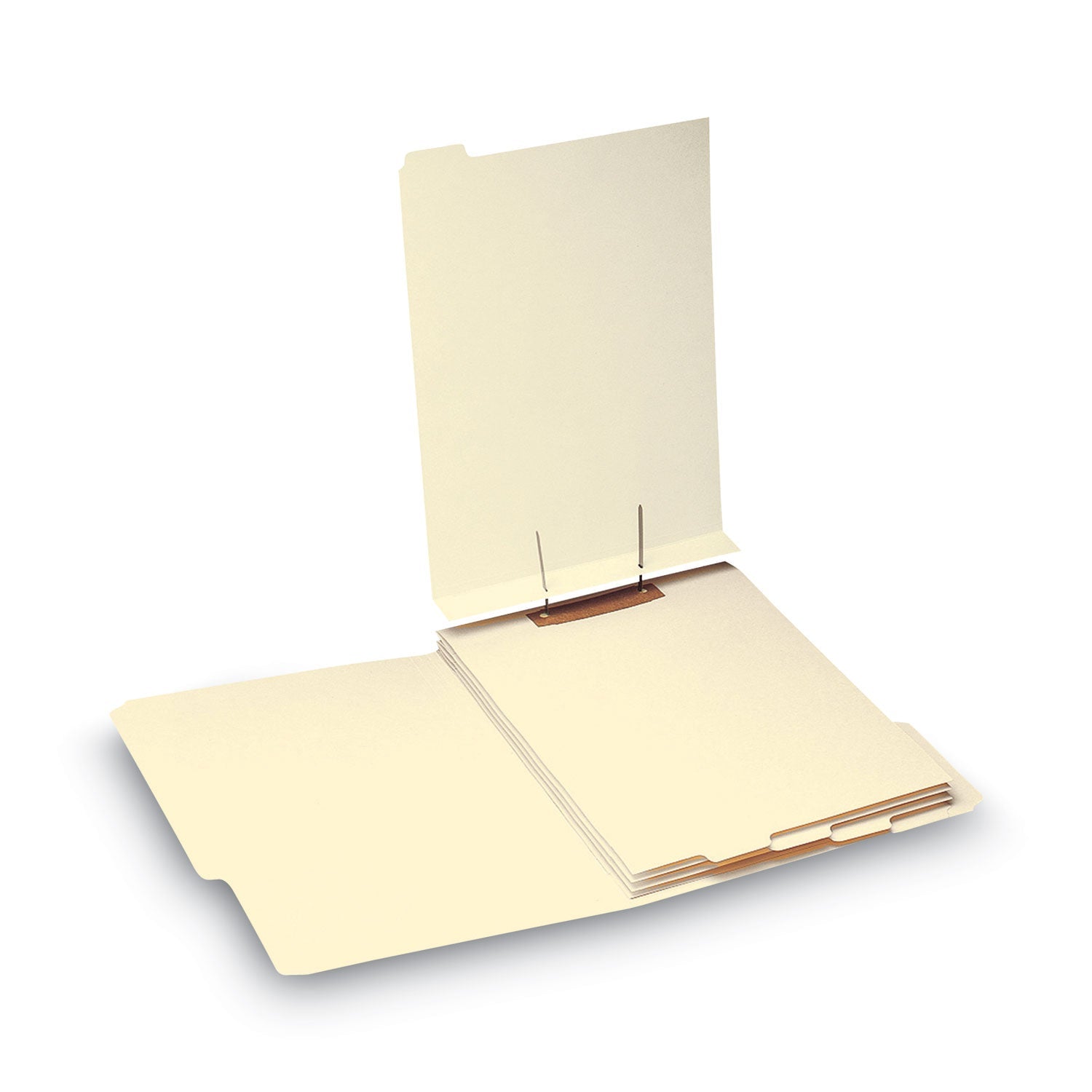 Smead Stackable Folder Dividers with Fasteners, 1/5-Cut End Tab, Letter Size, Manila, 50/Pack