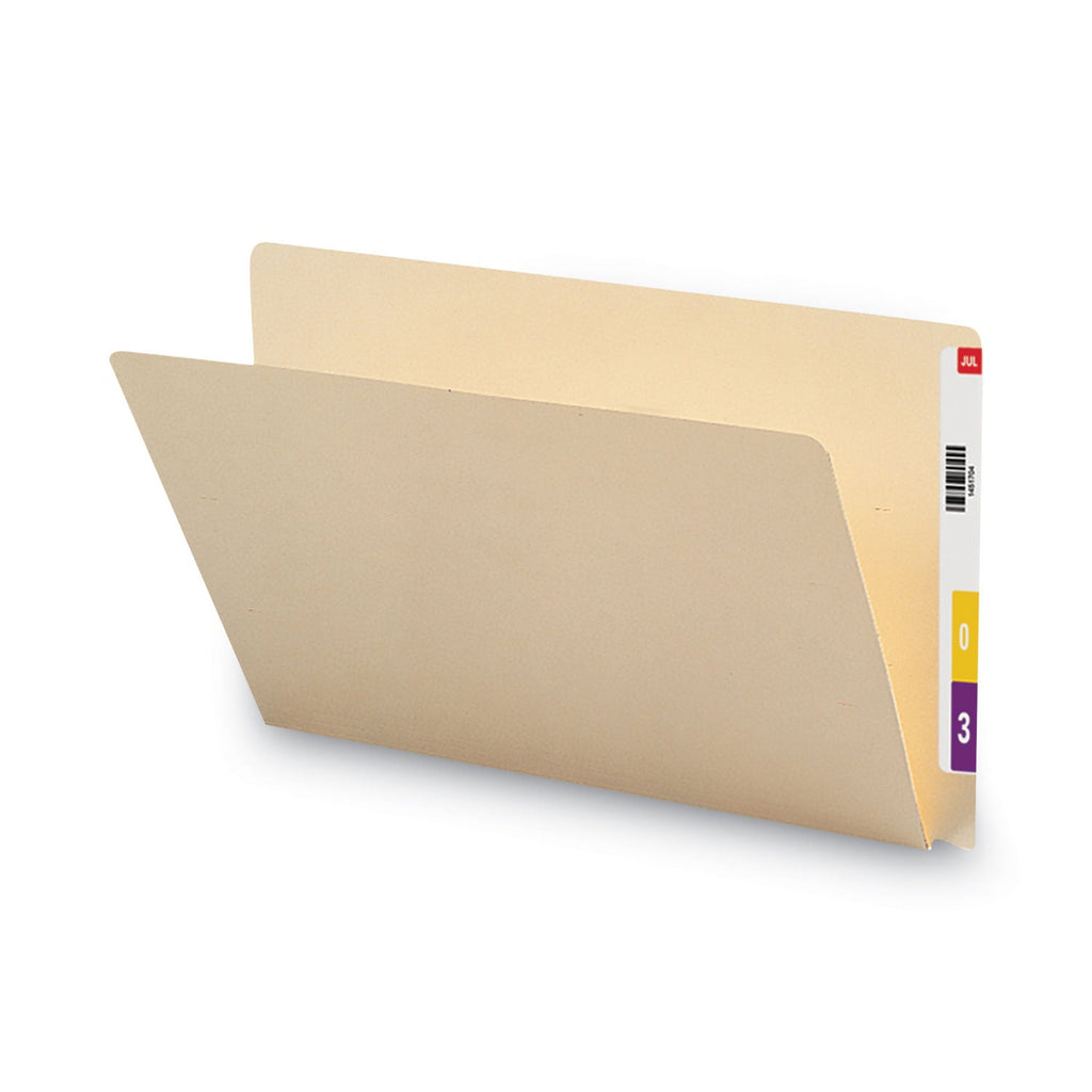 Smead Extended End Tab Manila Folders, Straight Tabs, Legal Size, 0.75" Expansion, Manila, 100/Box