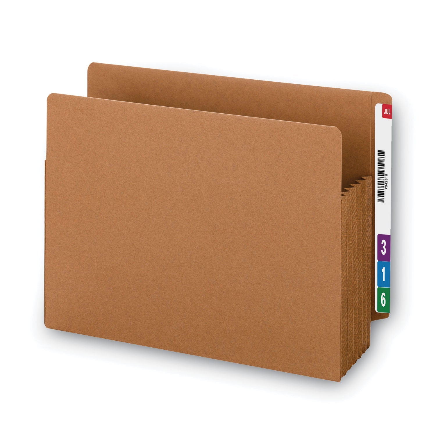 Smead Heavy-Duty Redrope End Tab TUFF Pockets, 5.25" Expansion, Letter Size, Redrope, 10/Box