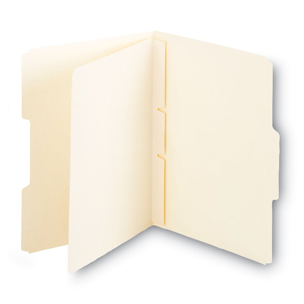 Smead Self-Adhesive Folder Dividers for Top/End Tab Folders, Prepunched for Fasteners, Letter Size, Manila, 100/Box