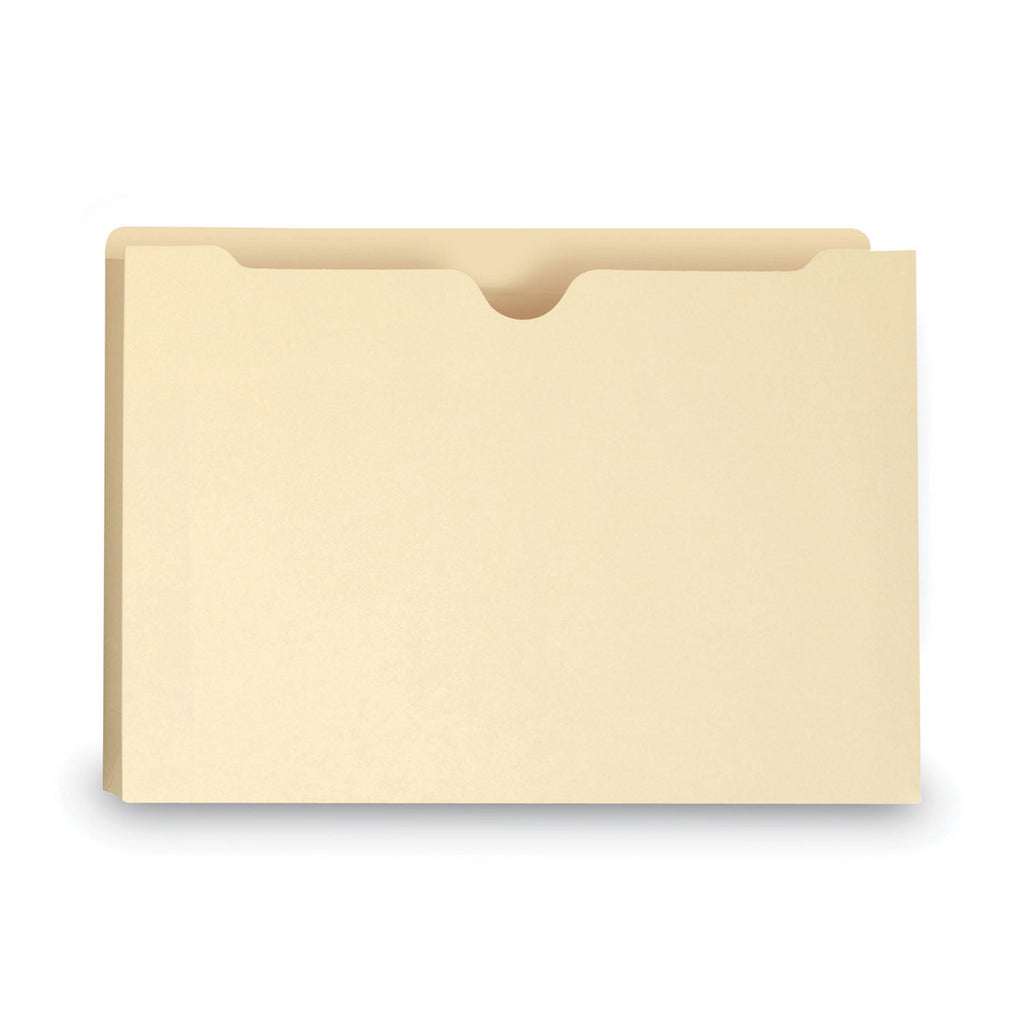 Smead 100% Recycled Top Tab File Jackets, Straight Tab, Legal Size, Manila, 50/Box