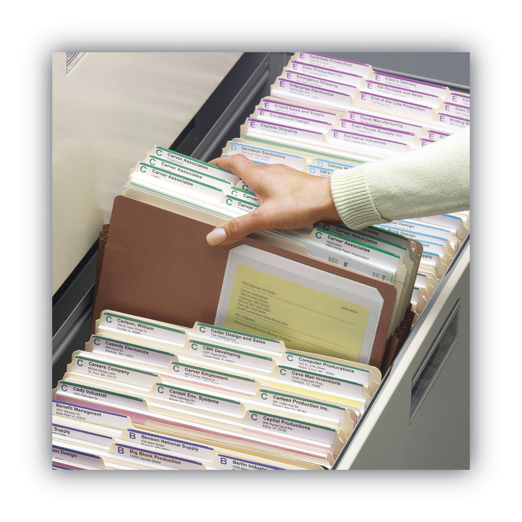 Smead Redrope Drop-Front File Pockets with Fully Lined Gussets, 3.5" Expansion, Letter Size, Redrope, 10/Box