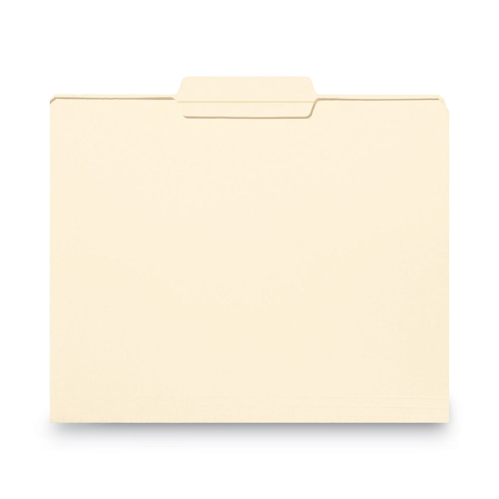 Smead Reinforced Tab Manila File Folders, 1/3-Cut Tabs: Center Position, Legal Size, 0.75" Expansion, 11-pt Manila, 100/Box