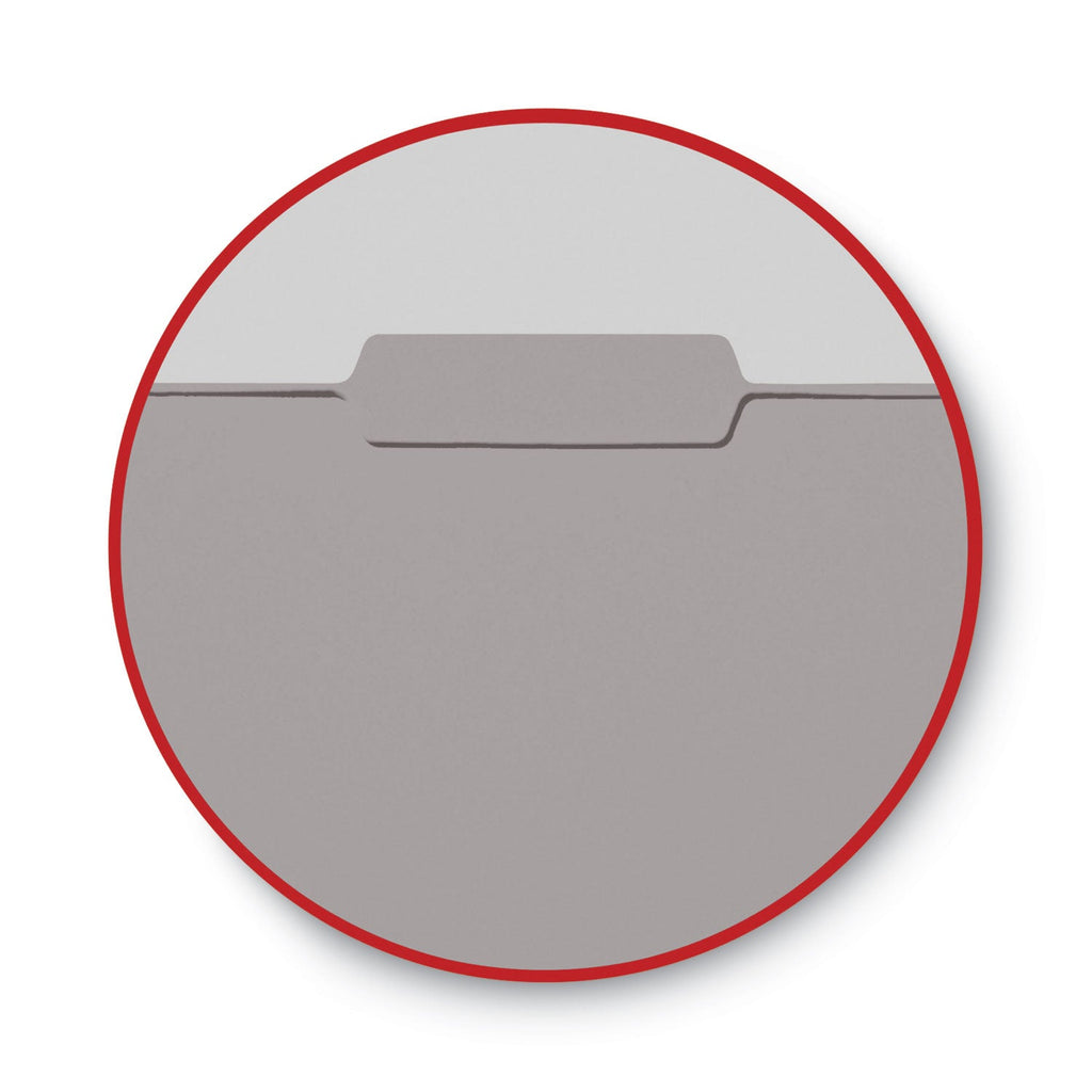 Smead Interior File Folders, 1/3-Cut Tabs: Assorted, Letter Size, 0.75" Expansion, Gray, 100/Box