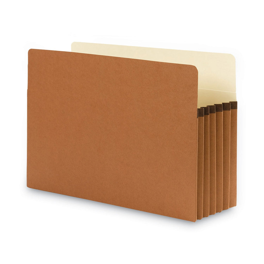 Smead Redrope Drop Front File Pockets, 5.25" Expansion, Legal Size, Redrope, 10/Box