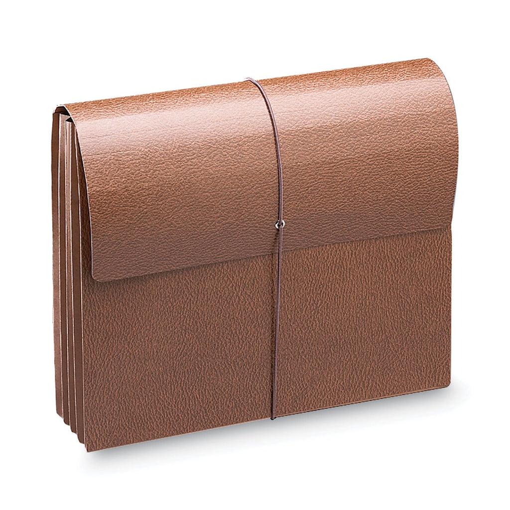 Smead Classic Expanding Wallets, 3.5" Expansion, 1 Section, Elastic Cord Closure, Letter Size, Redrope