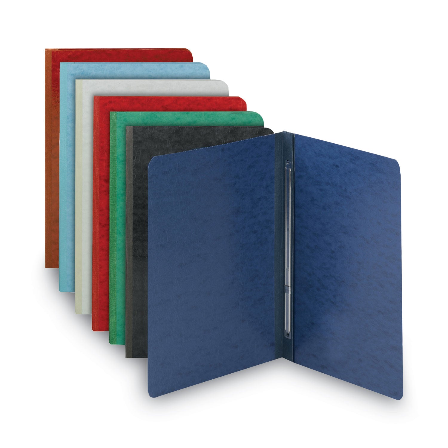 Smead Prong Fastener Pressboard Report Cover, Two-Piece Prong Fastener, 3" Capacity, 8.5 x 11, Dark Blue/Dark Blue
