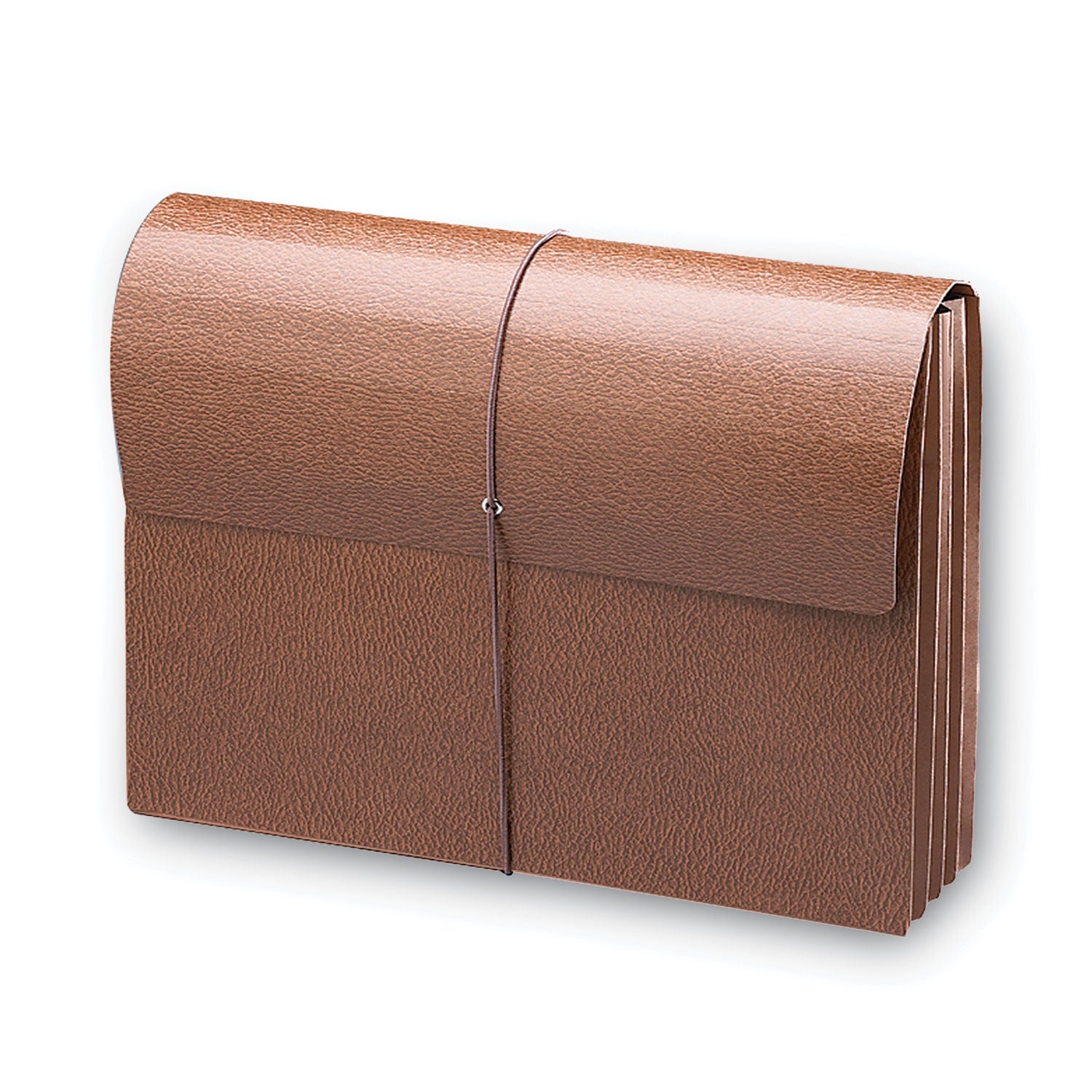 Smead Classic Expanding Wallets, 3.5" Expansion, 1 Section, Elastic Cord Closure, Legal Size, Redrope