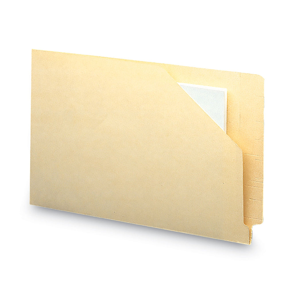 Smead End Tab Jackets with Reinforced Tabs, Straight Tab, Legal Size, 11-pt Manila, 100/Box