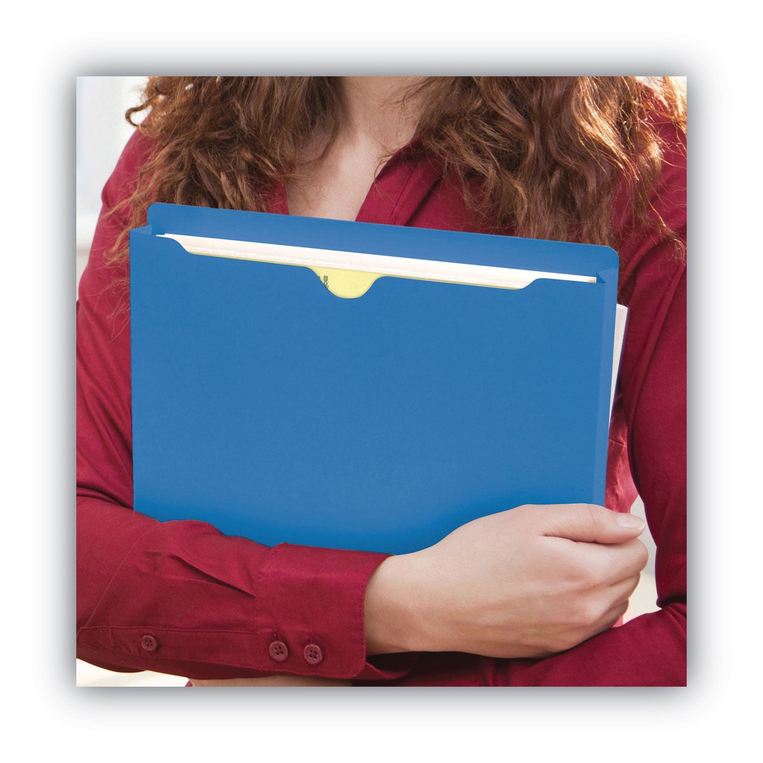 Smead Colored File Jackets with Reinforced Double-Ply Tab, Straight Tab, Letter Size, Assorted Colors, 50/Box