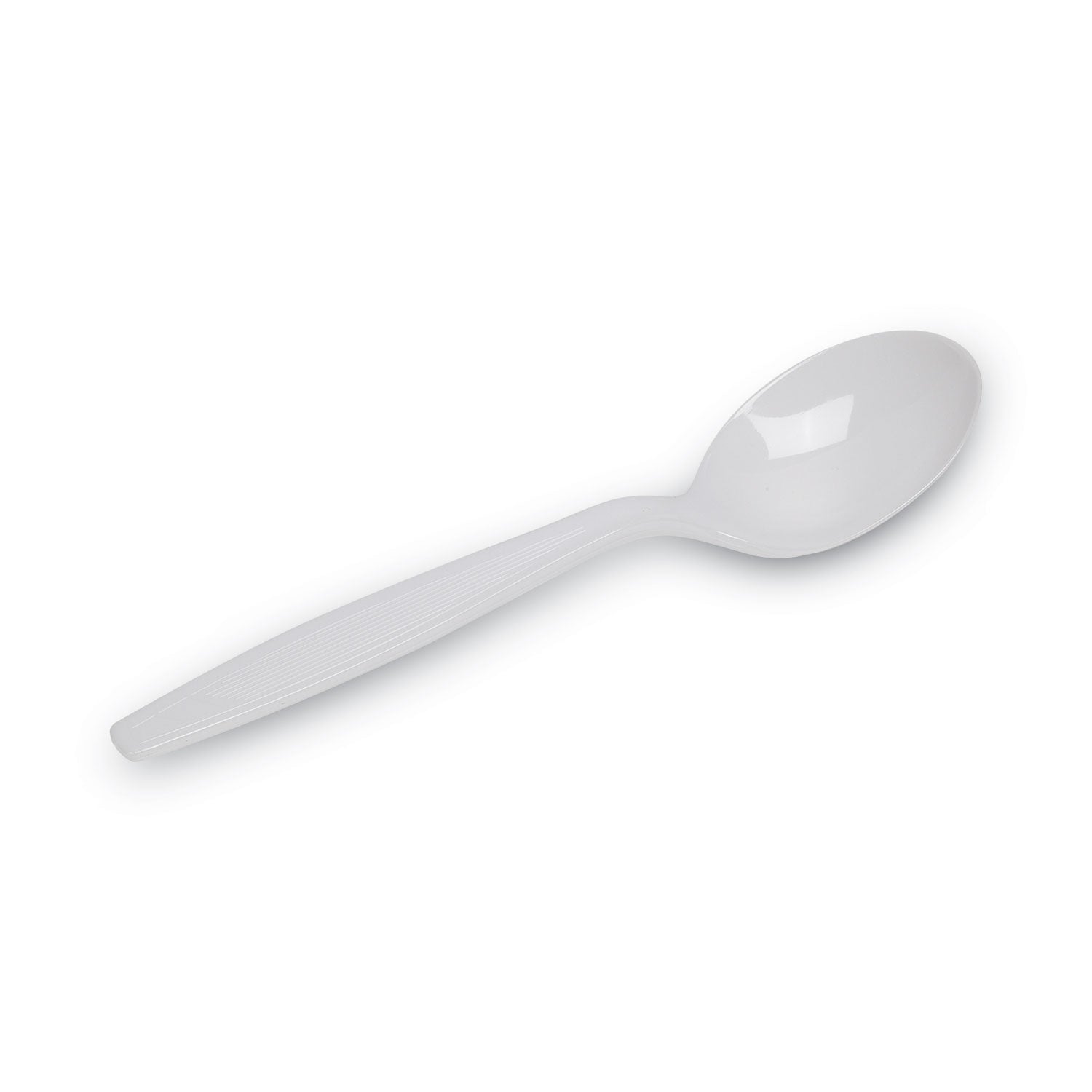 Dixie Plastic Cutlery, Heavyweight Soup Spoons, White, 100/Box