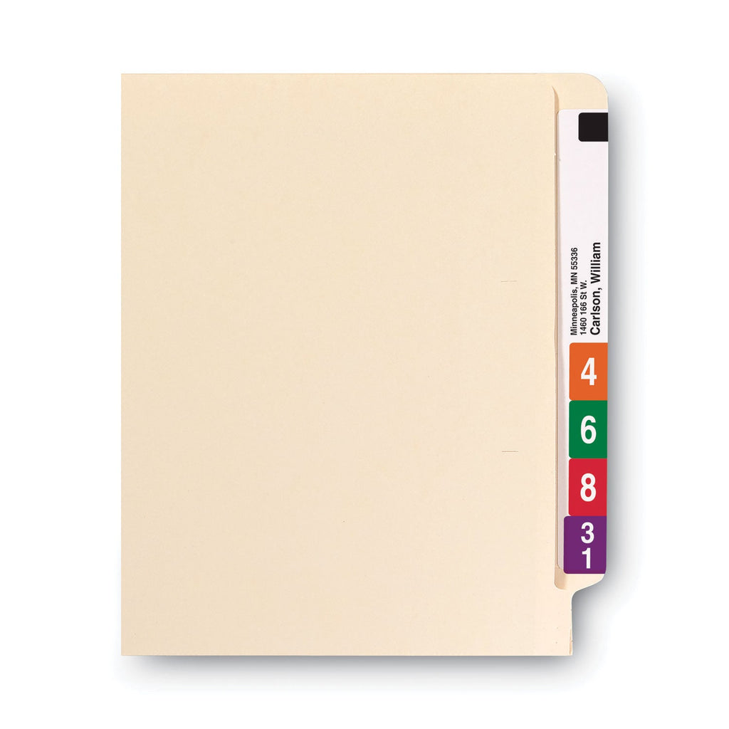 Smead Manila End Tab Classification Folders, 1 Divider, Letter Size, Manila, 10/Box