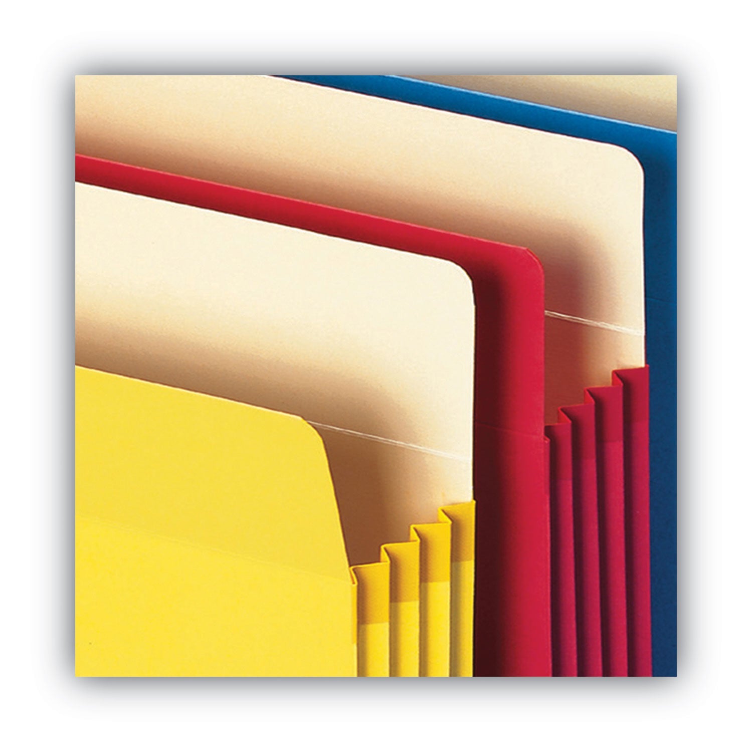 Smead Colored File Pockets, 3.5" Expansion, Legal Size, Assorted Colors, 5/Pack