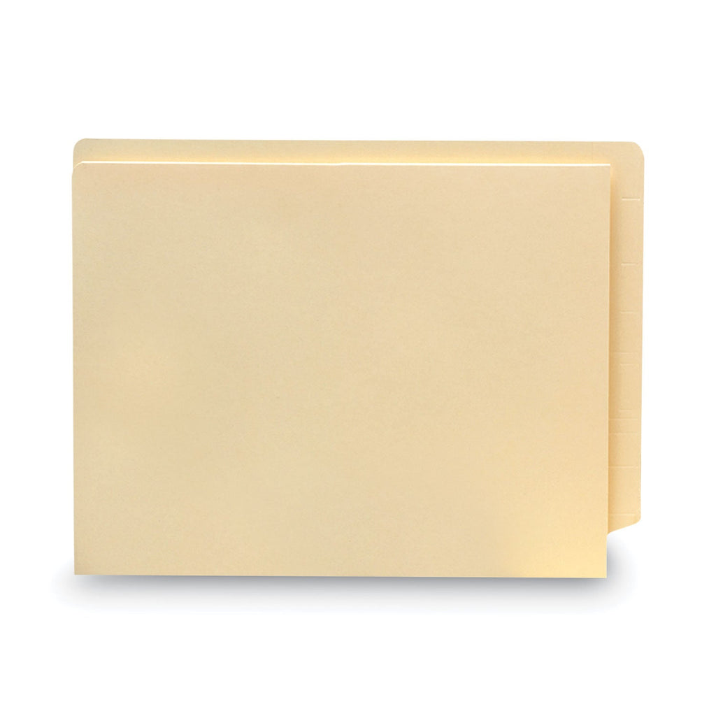 Smead Heavyweight Manila End Tab Pocket Folders, Interior Front Panel Pocket, Straight Tabs, Letter Size, 11-pt Manila, 50/Box