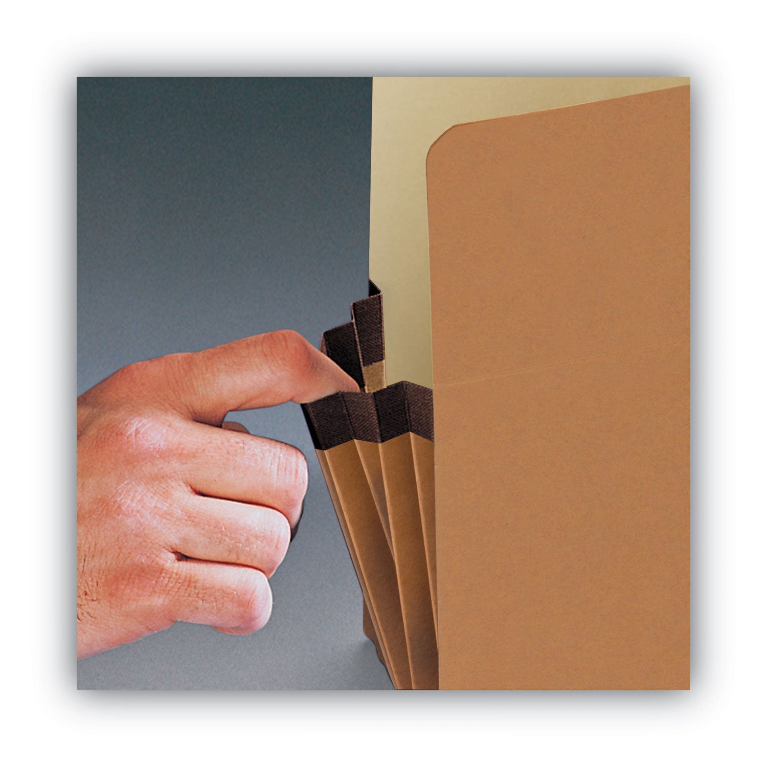 Smead Redrope Drop Front File Pockets, 3.5" Expansion, Letter Size, Redrope, 25/Box