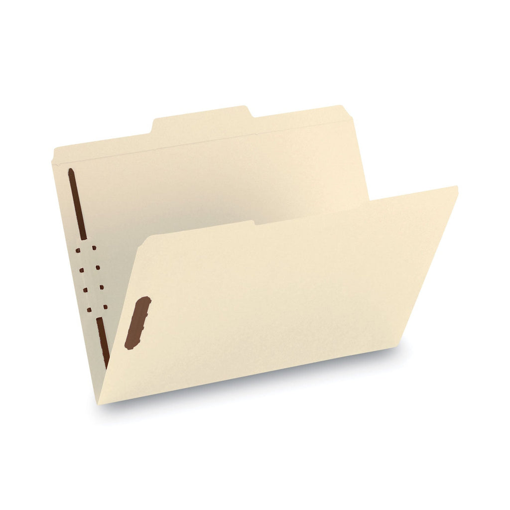 Smead Top Tab Fastener Folders, Guide-Height 2/5-Cut Tabs: Right of Center, 2 Fasteners, Letter Size, 11-pt Manila Exterior, 50/Box