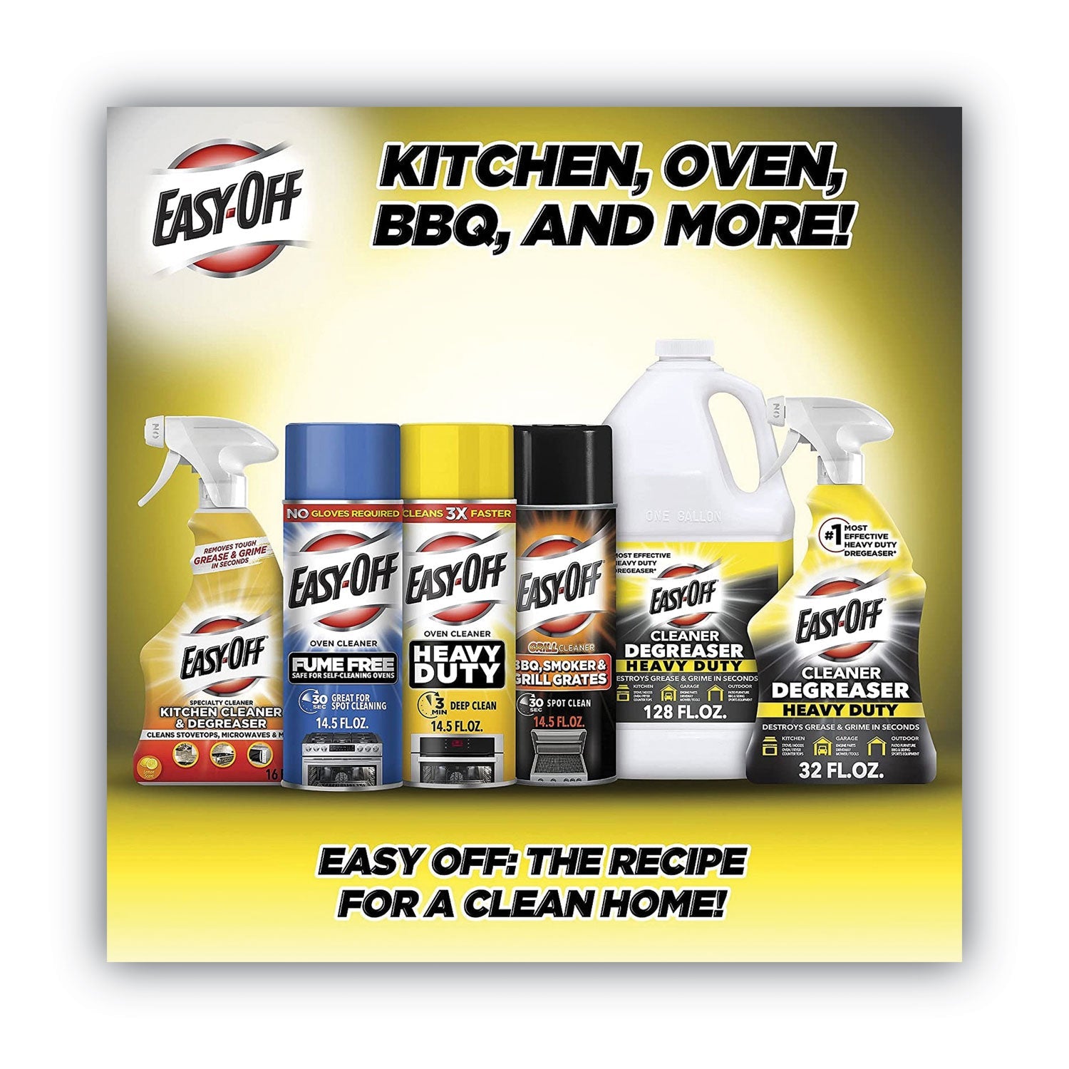 EASY-OFF Heavy Duty Oven Cleaner, Fresh Scent, Foam, 14.5 oz Aerosol Spray, 12/Carton