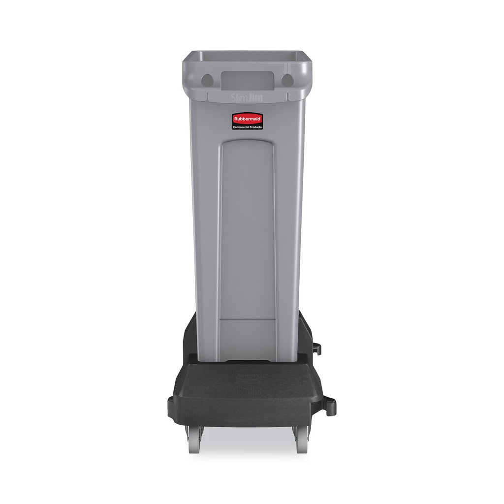 Rubbermaid Slim Jim Resin Trainable Dolly, 120 lb Capacity, 23.86 x 14.71 x 8.36, Black
