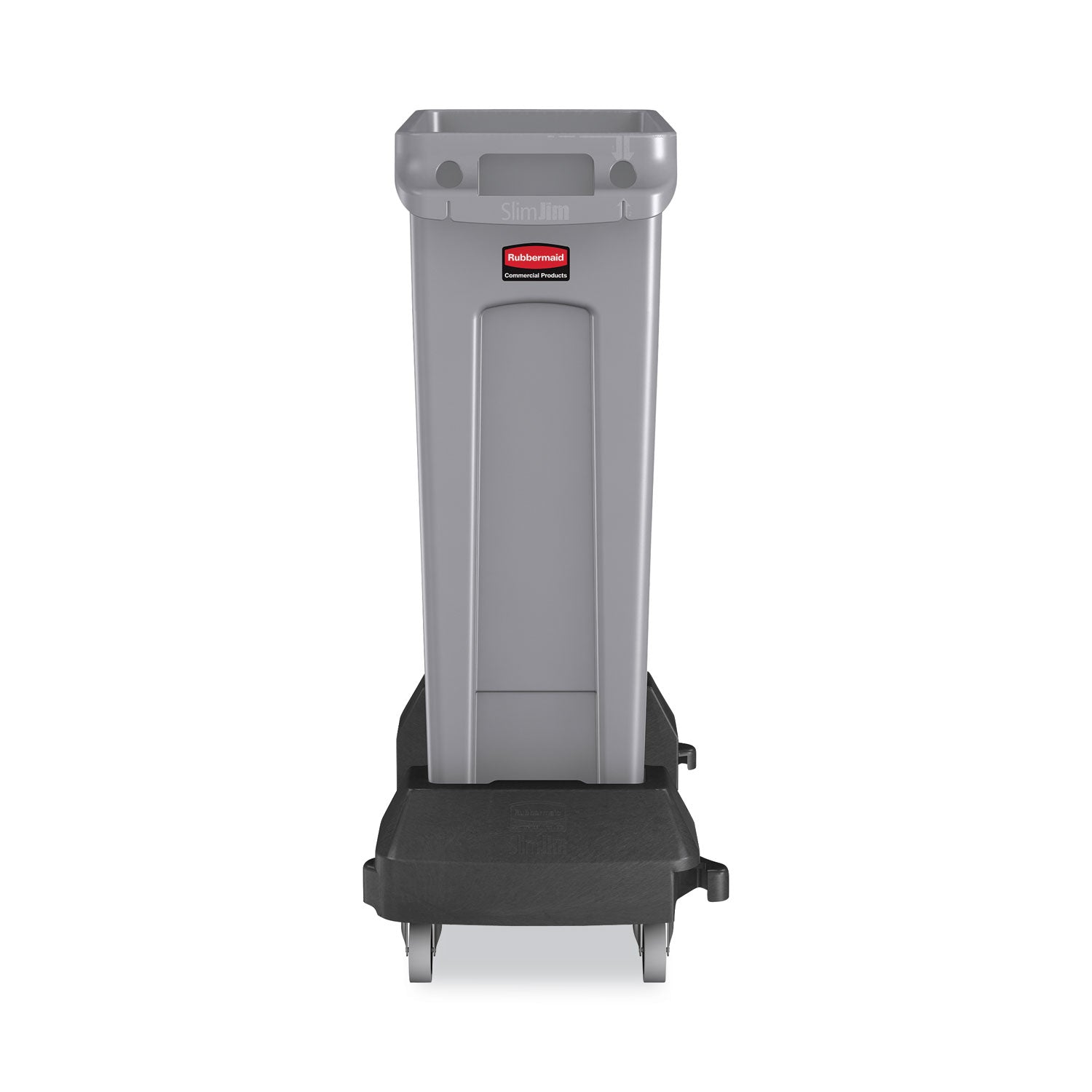 Rubbermaid Slim Jim Resin Trainable Dolly, 120 lb Capacity, 23.86 x 14.71 x 8.36, Black