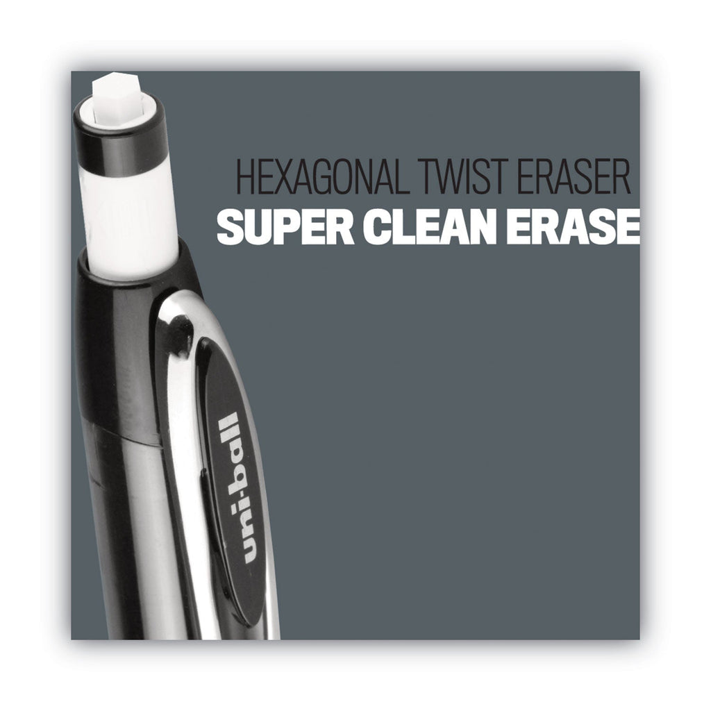 uniball 207 Mechanical Pencil, 0.7 mm, HB (#2), Black Lead, Black Barrel, Dozen