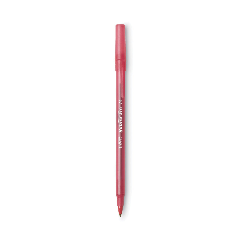 BIC Round Stic Xtra Life Ballpoint Pen Xtra-Value Pack, Stick, Medium 1.2 mm, Assorted Ink Colors, Gray Barrel, 240/Carton