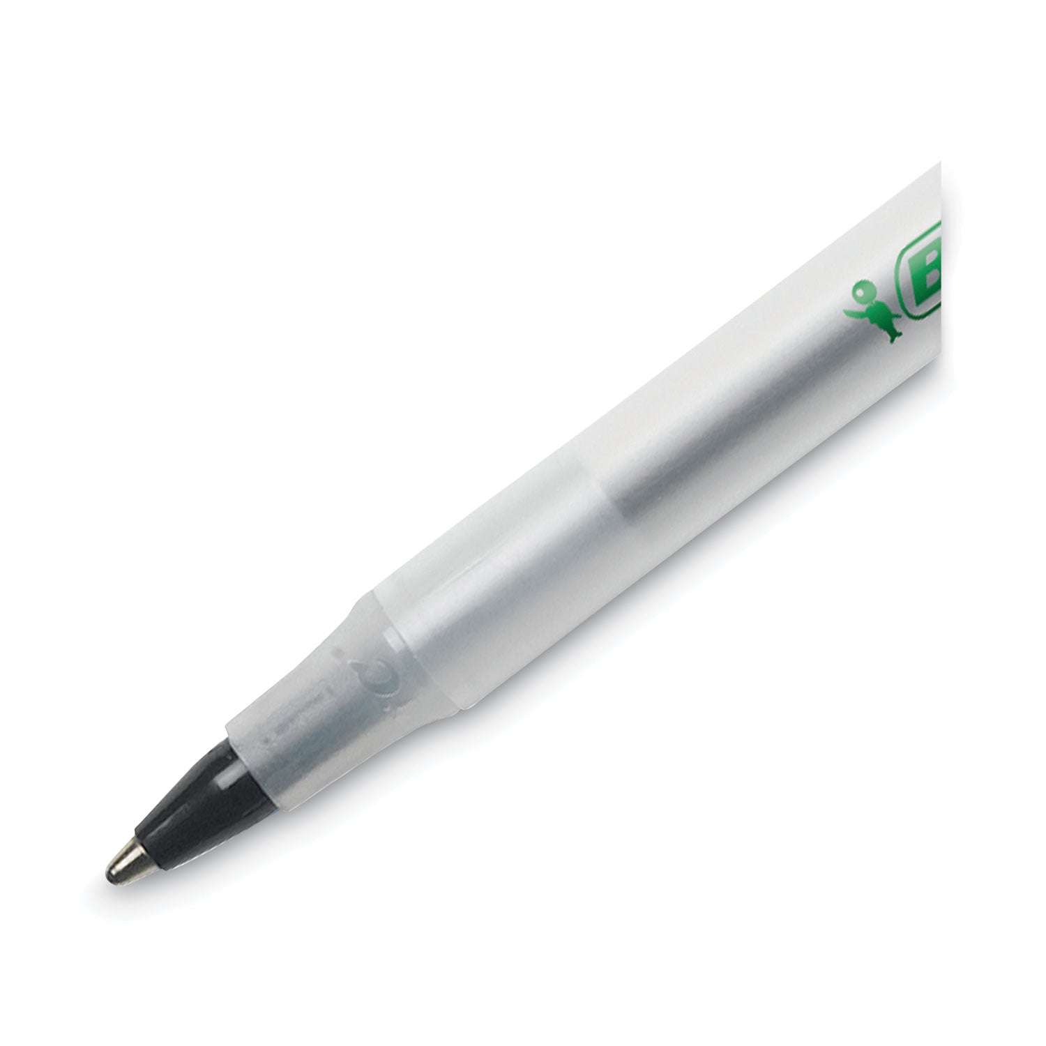 BIC Ecolutions Round Stic Ballpoint Pen Value Pack, Stick, Medium 1 mm, Black Ink, Clear Barrel, 50/Pack