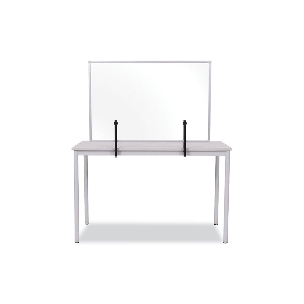 MasterVision Protector Series Glass Aluminum Desktop Divider, 35.4 x 0.16 x 23.6, Clear