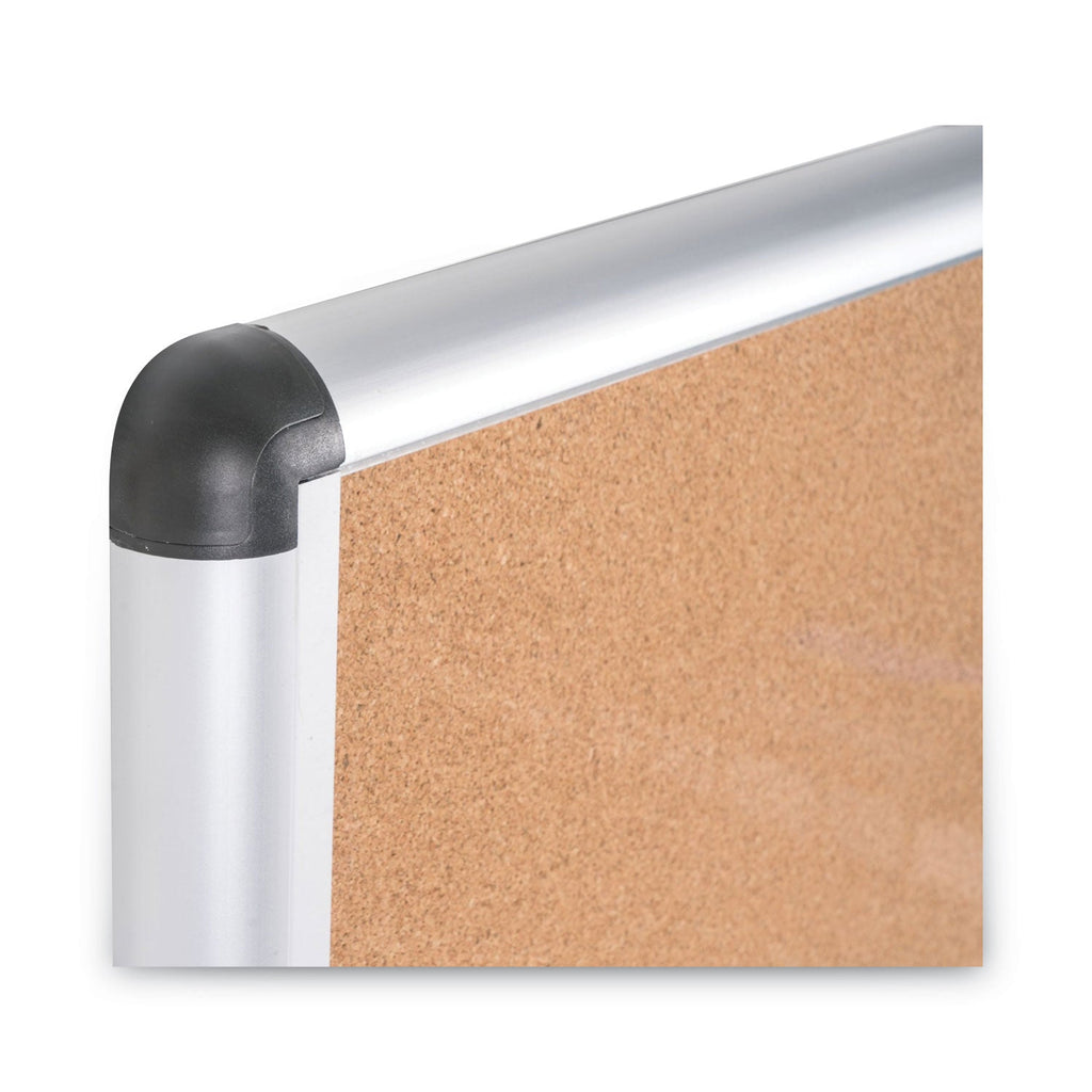 MasterVision Slim-Line Enclosed Cork Bulletin Board, 47 x 38, Aluminum Case