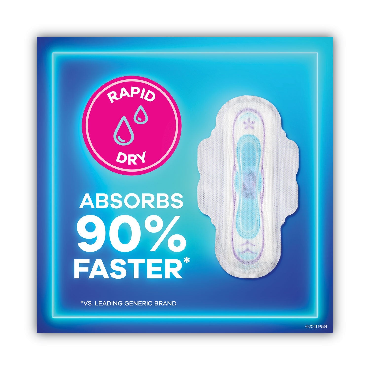 Always Ultra Thin Pads, Regular, 36/Pack, 6 Packs/Carton