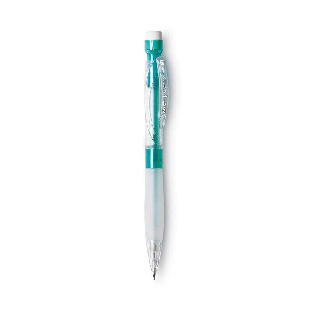 BIC Velocity Max Pencil, 0.9 mm, HB (#2), Black Lead, Assorted Barrel Colors, 2/Pack
