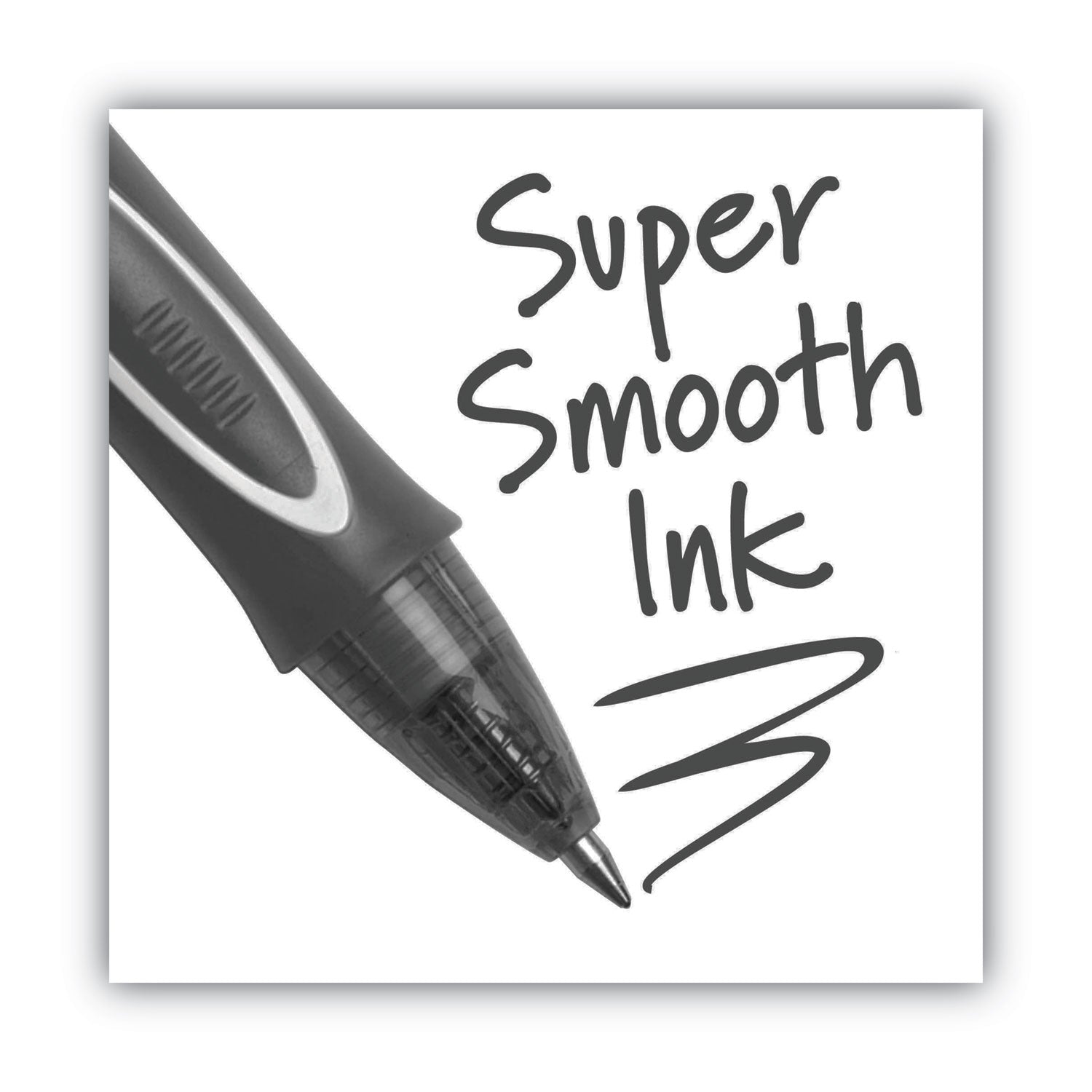 BIC Gel-ocity Quick Dry Gel Pen, Retractable, Medium 0.7 mm, Black Ink, Black Barrel, Dozen