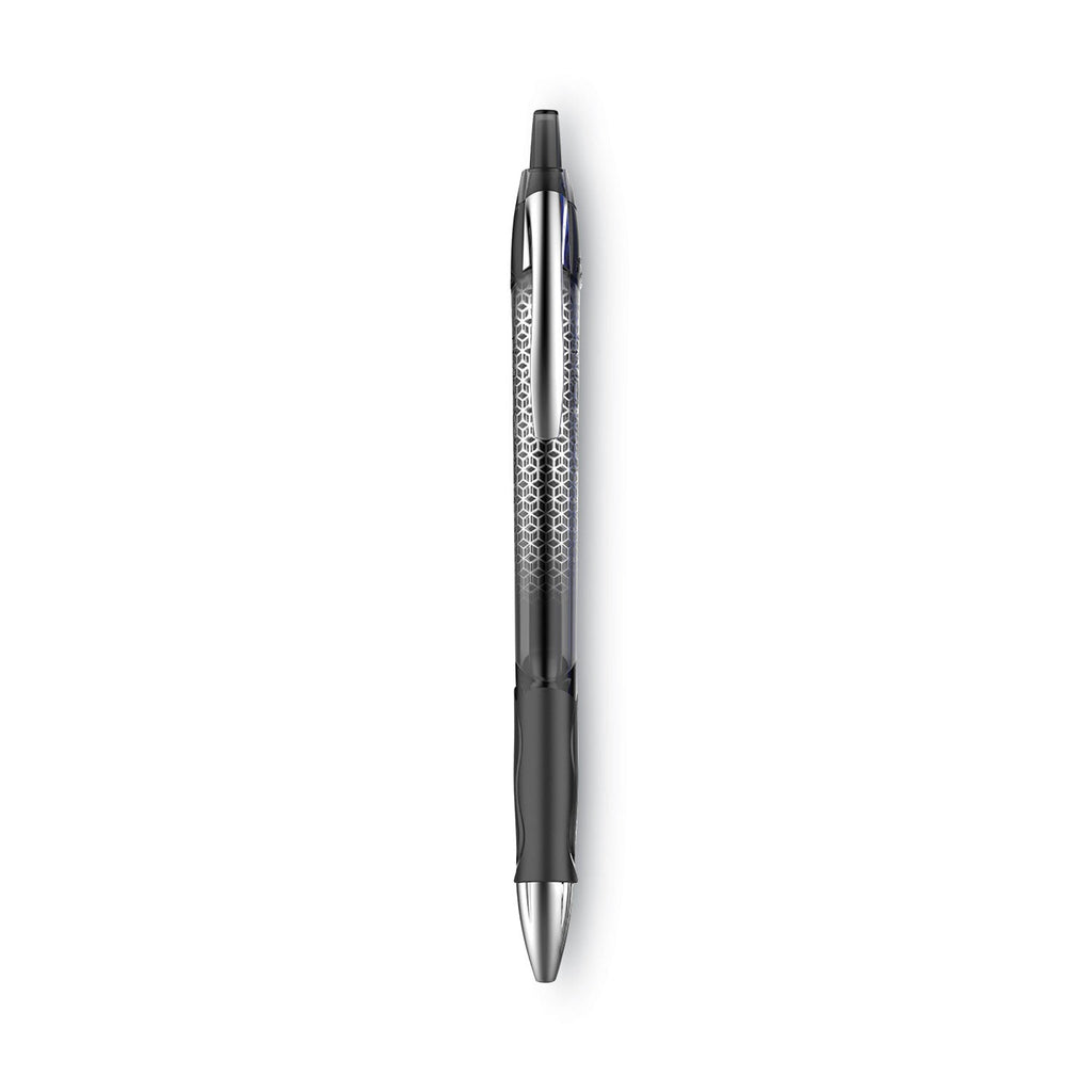 BIC Gel-ocity Ultra Gel Pen, Retractable, Medium 0.7 mm, Black Ink, Black Barrel, Dozen