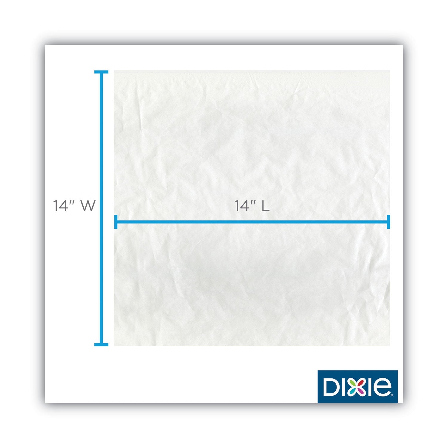 Dixie All-Purpose Food Wrap, Dry Wax Paper, 14 x 14, White, 1,000/Carton
