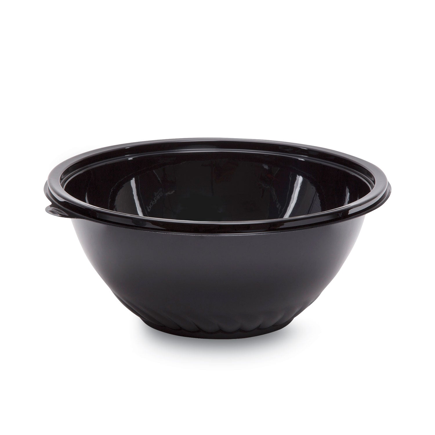 WNA Caterline Pack n' Serve Plastic Bowl, 160 oz, 12" Diameter x 5"h, Black, 25/Carton