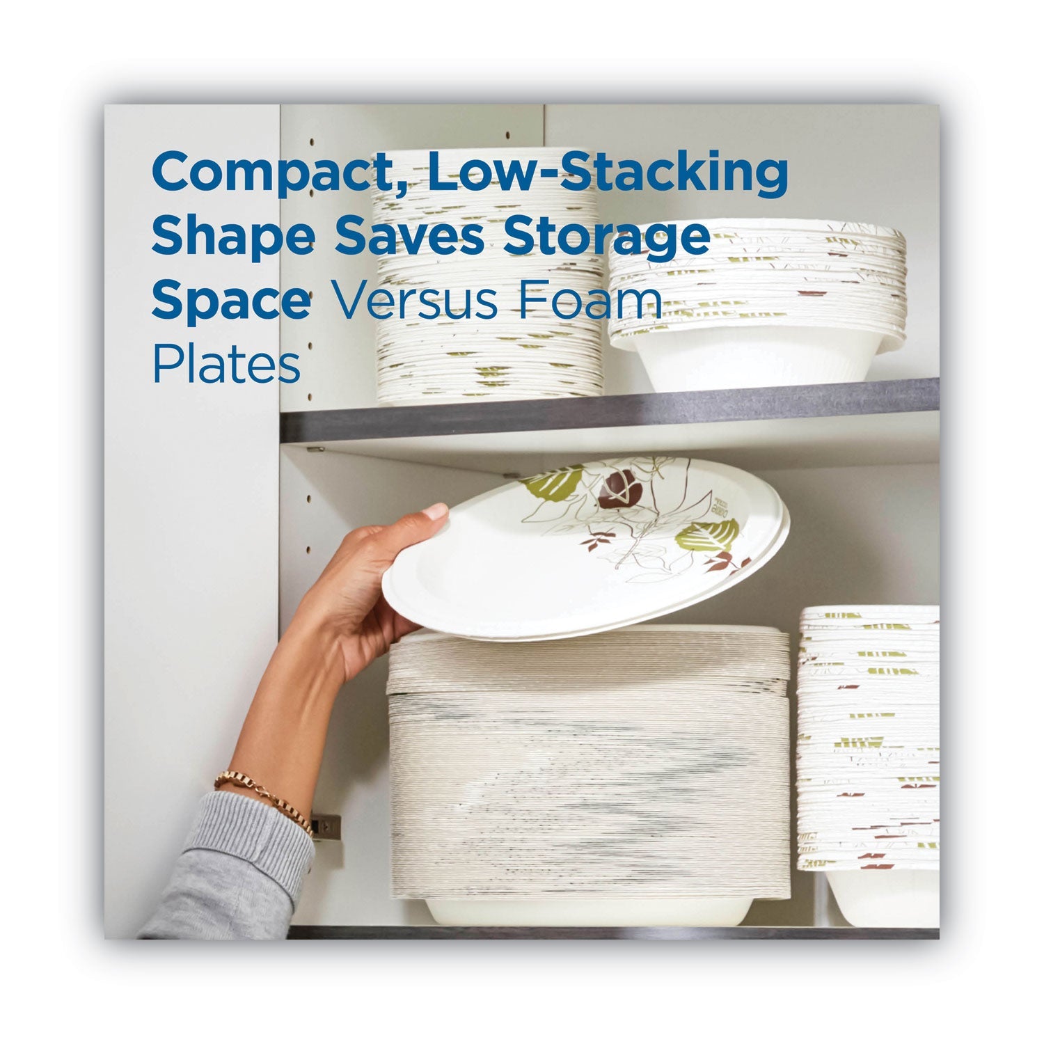 Dixie Pathways Soak-Proof Shield Mediumweight Paper Plates, WiseSize, 6.88" dia, Green/Burgundy, 500/Carton
