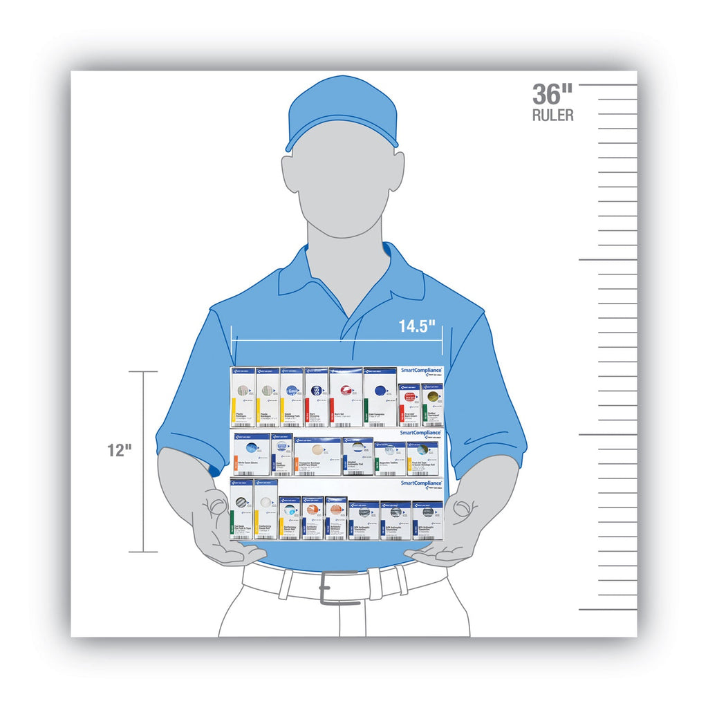 First Aid Only SmartCompliance RetroFit Grids, 260 Pieces, Plastic Case