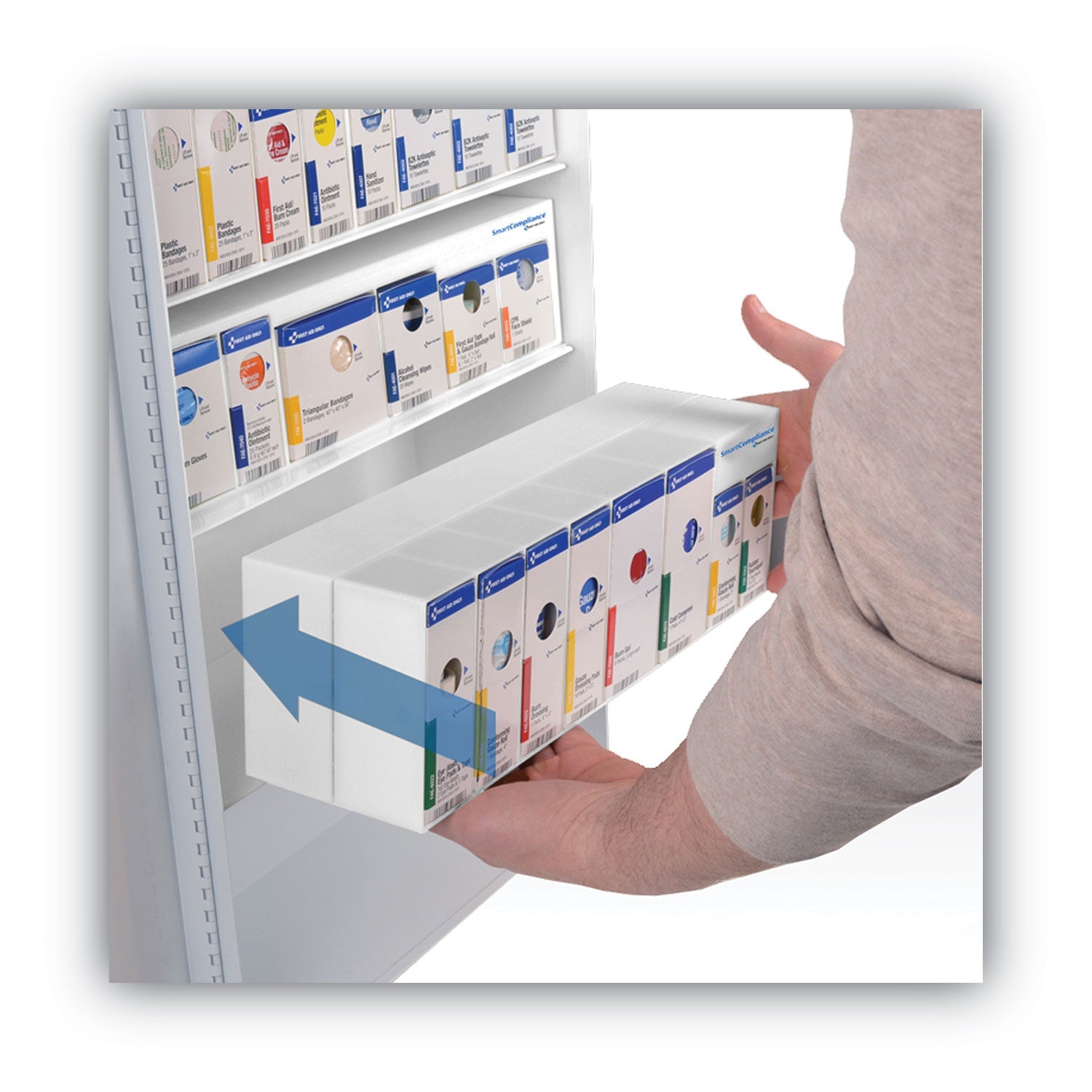 First Aid Only SmartCompliance RetroFit Grids, 260 Pieces, Plastic Case