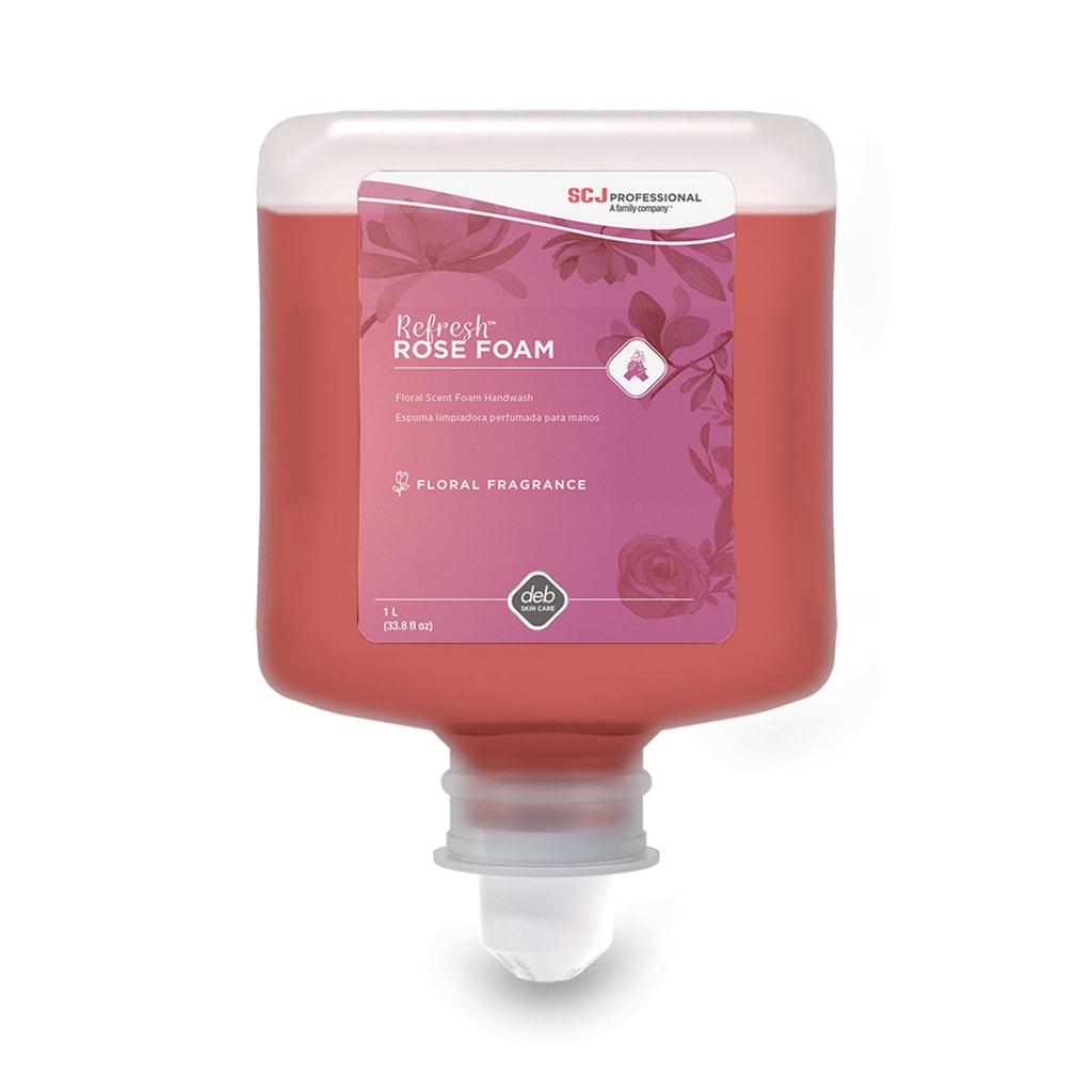 SC Johnson Professional Refresh Foaming Hand Soap Manual Cartridge, Rose Scent, 1 L Refill, 6/Carton