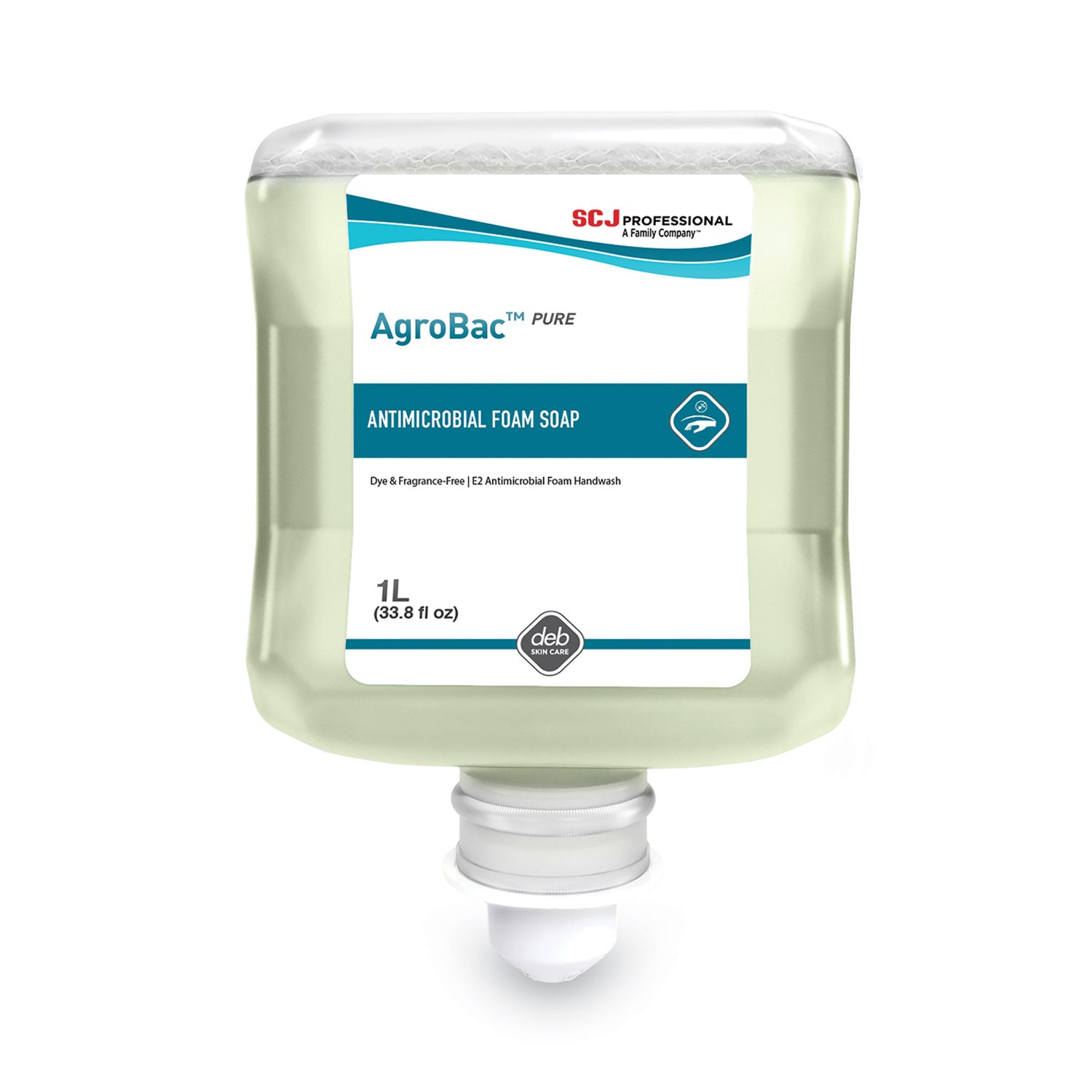 SC Johnson Professional AgroBac Pure Foam Wash Manual Cartridge, Unscented, 1 L Refill, 6/Carton
