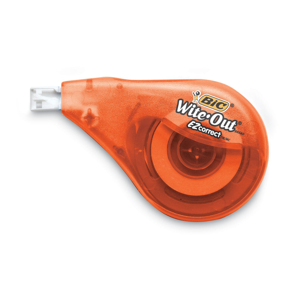 BIC Wite-Out EZ Correct Correction Tape Value Pack, Non-Refillable, Blue/Orange Applicators, 0.17" x 472", 18/Pack