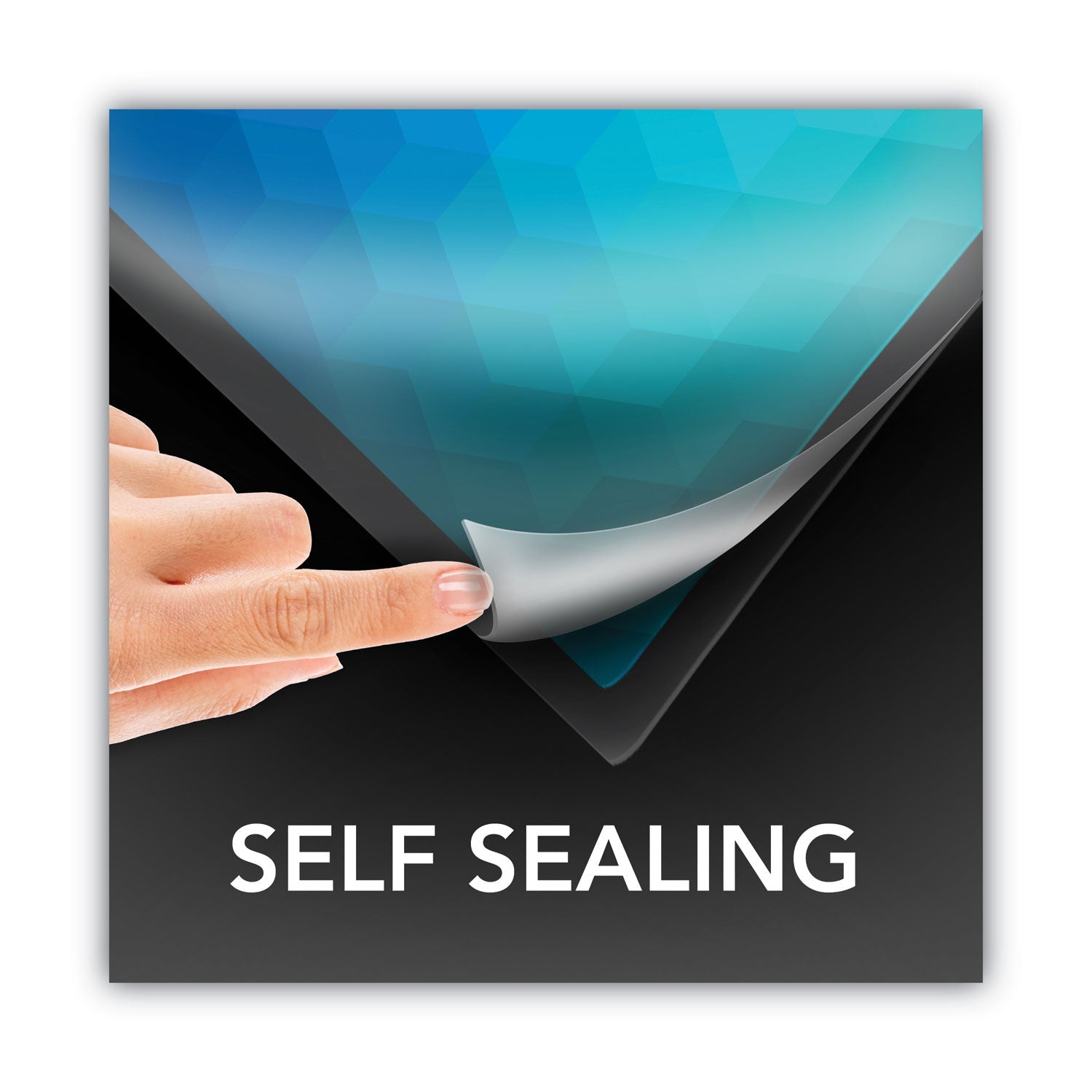GBC SelfSeal Self-Adhesive Laminating Pouches and Single-Sided Sheets, 3 mil, 9" x 12", Gloss Clear, 50/Pack