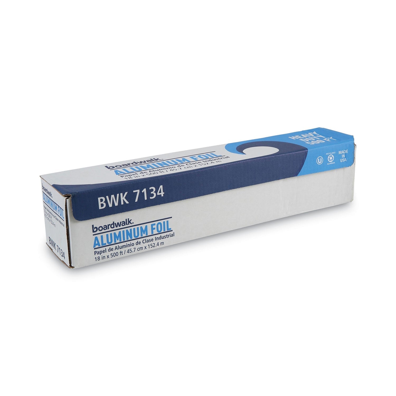Boardwalk Heavy-Duty Aluminum Foil Roll, 18" x 500 ft