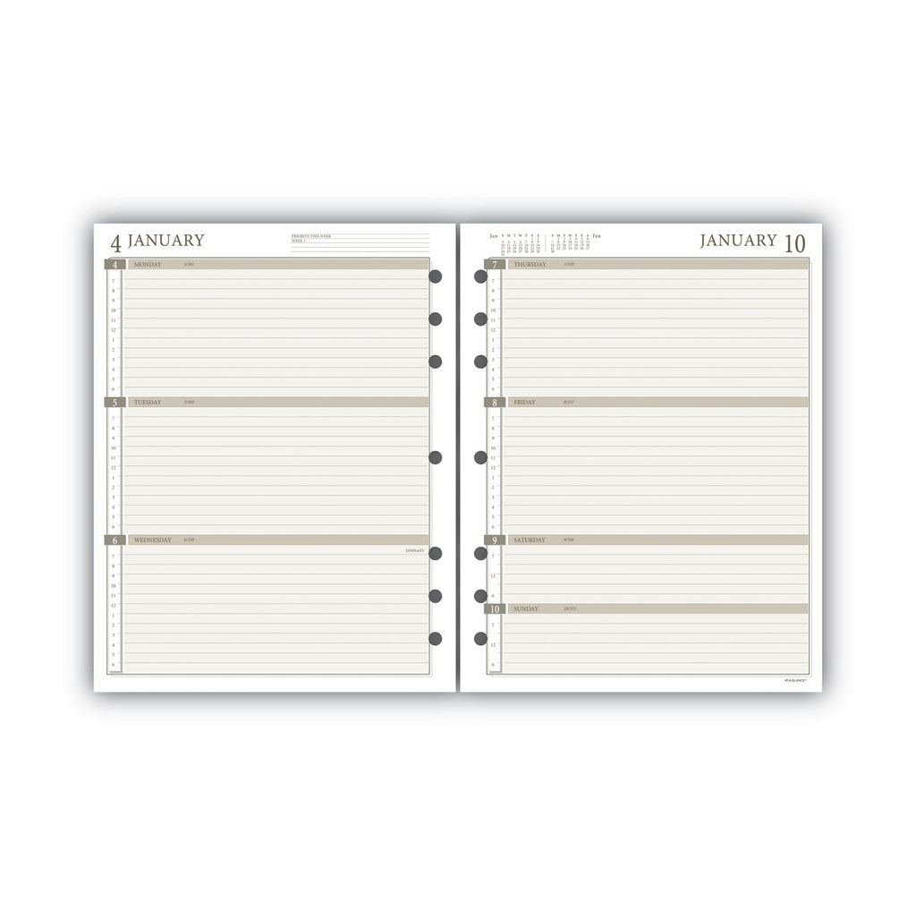 AT-A-GLANCE 2-Page-Per-Week Planner Refills, 11 x 8.5, White Sheets, 12-Month (Jan to Dec): 2023