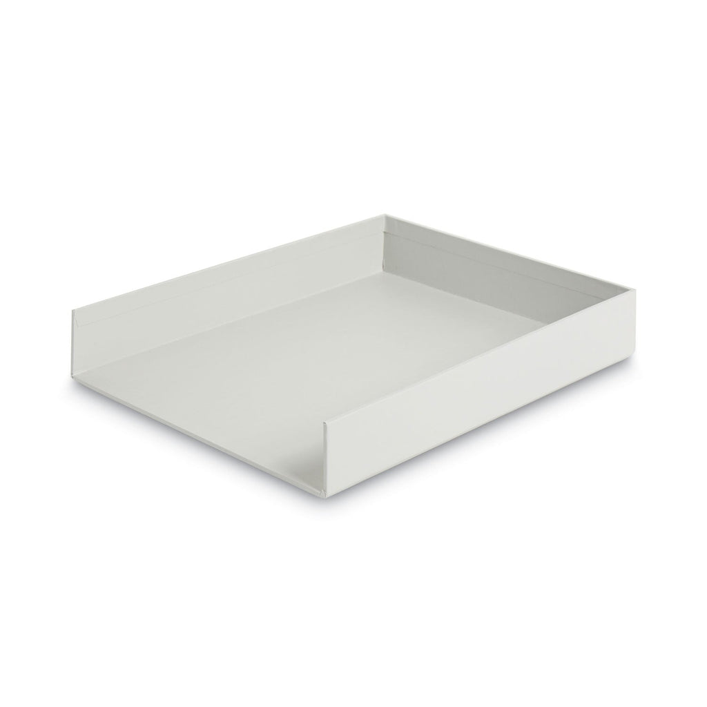 U Brands Four-Piece Desk Organization Kit, Magazine Holder/Paper Tray/Pencil Cup/Storage Bin, Chipboard, Gray